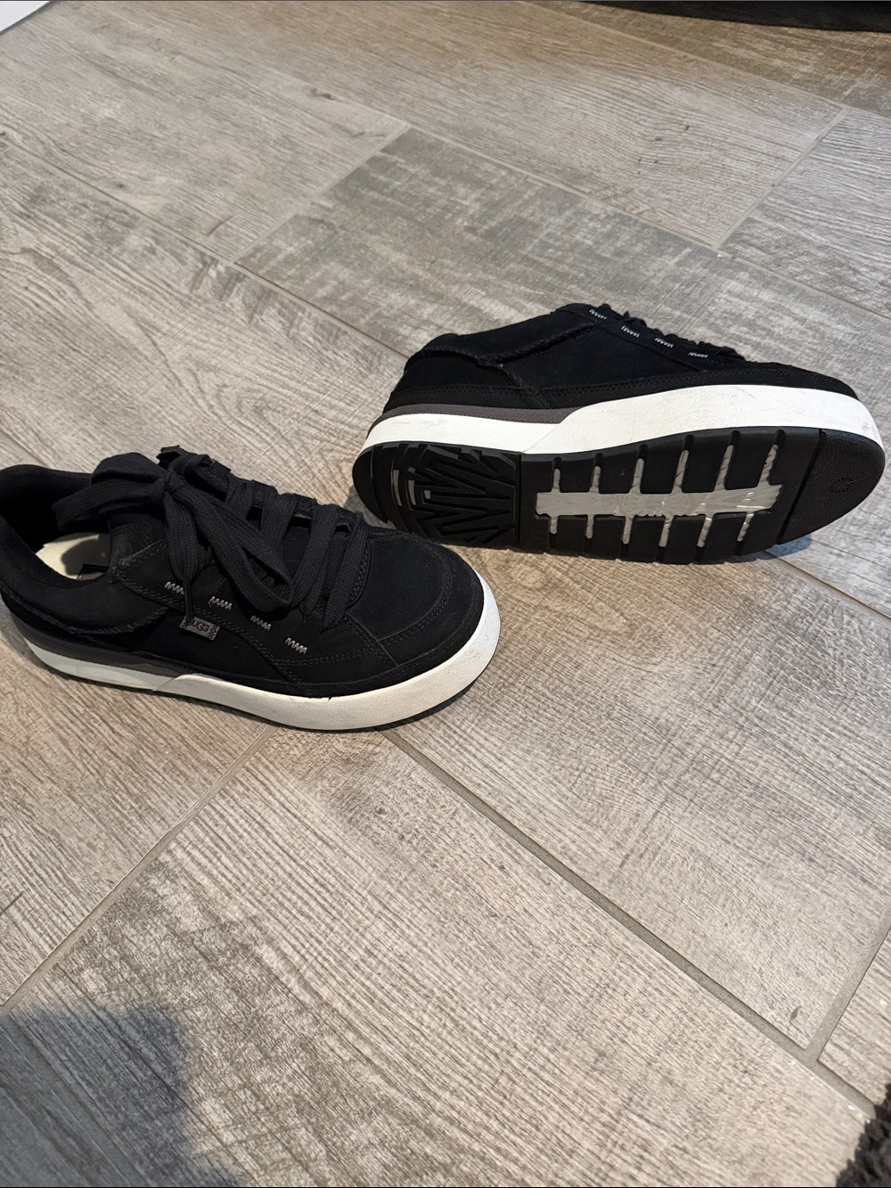 UGG Black Low-Top Sneakers with White Sole